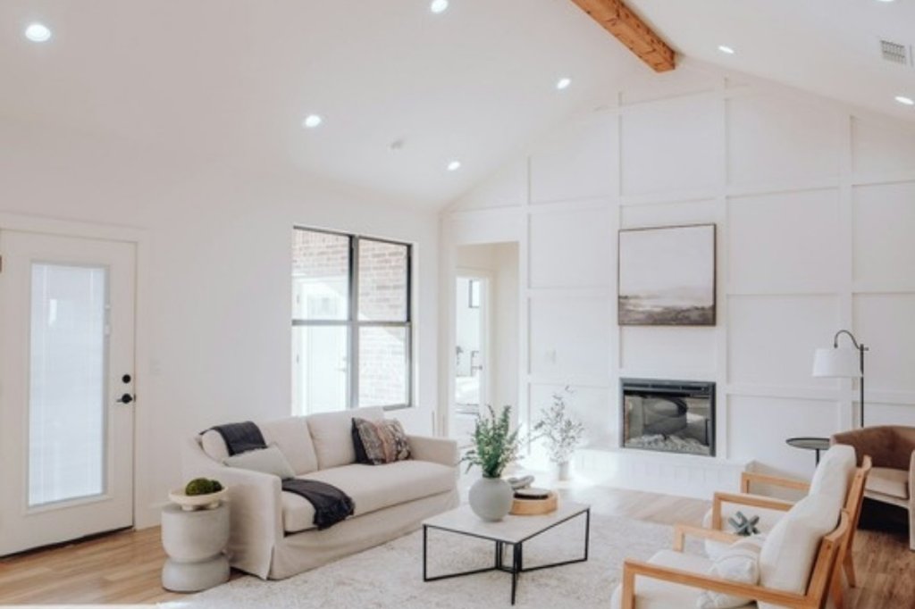 Bright, clean living room floor